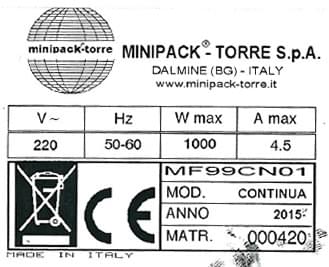 Minipack Torre Anti Haft beschichtet Versiegelung Blades OEM fe385602 fm75 fm76 Replay 55