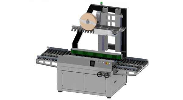 Automatic taping machine with manual adjustment